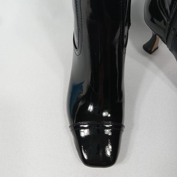 SAM EDELMAN Livia Black Patent Faux Leather Bootie Women's Size 5.5 - Picture 11 of 16